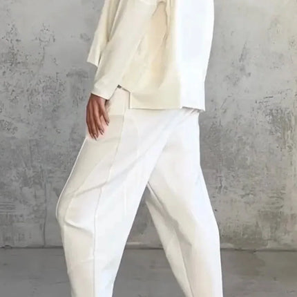 Elise | Casual round neck long sleeve two piece suit