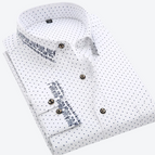 Wit with Navy Dots & Embroidery / XS