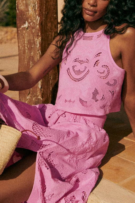 Meghan | Roze Bohemian Lace Set