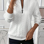 Wit Zwart Zipper / S (8-10)