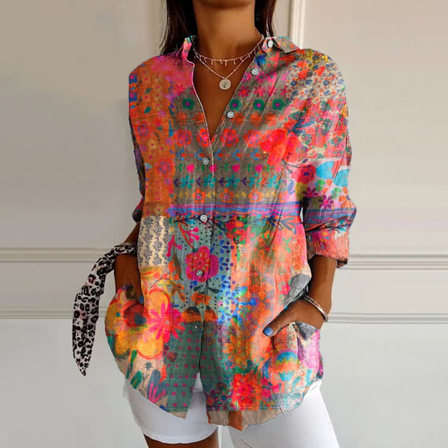 MARIVEL | Vintage Floral Women’s Blouse