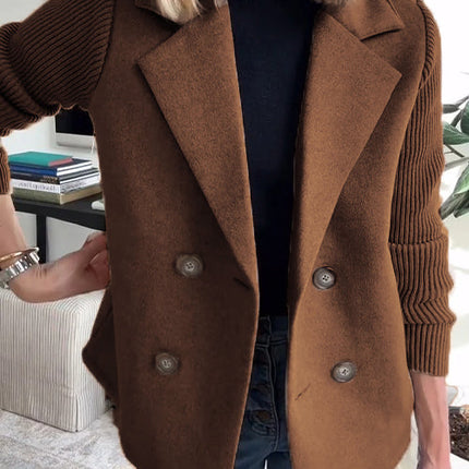 Mariana | Elegant Knit-Sleeve Blazer
