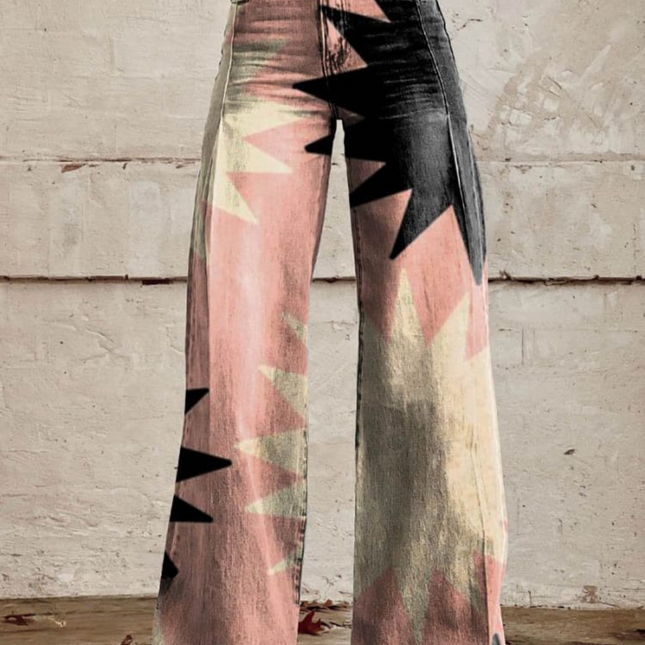 Angelina | Geometric Wide-Leg Pants