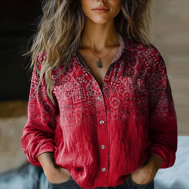 Valentina | Printed Vintage Blouse