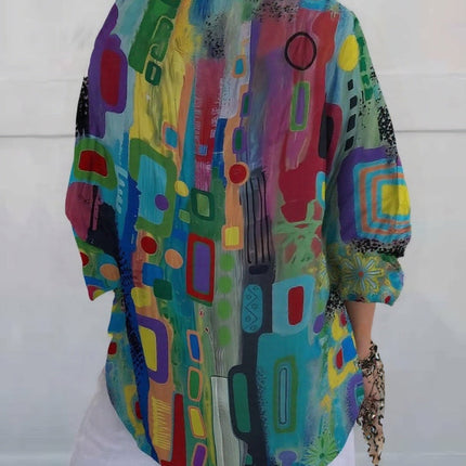 SELVARA | Elegant Geometric Blouse
