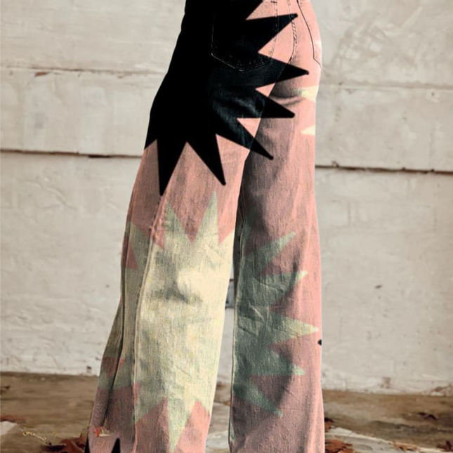Angelina | Geometric Wide-Leg Pants