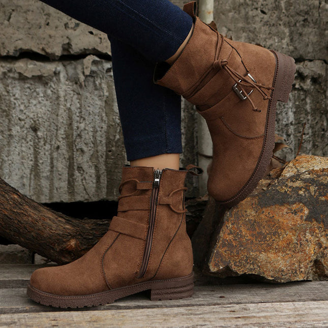 Claire | Zip-Up Sturdy Boots