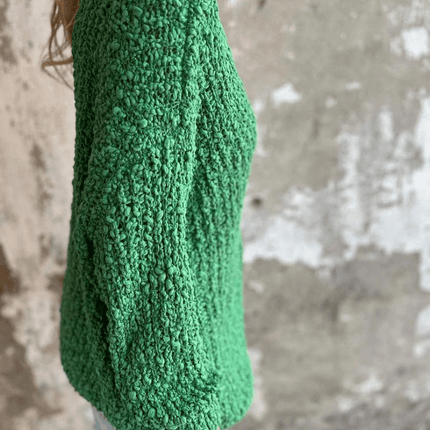 Aliya | Gezellige TextuRood gebreide trui