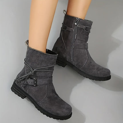 Claire | Zip-Up Sturdy Boots