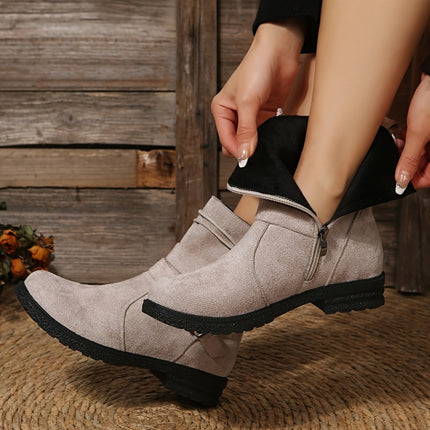 Claire | Zip-Up Sturdy Boots