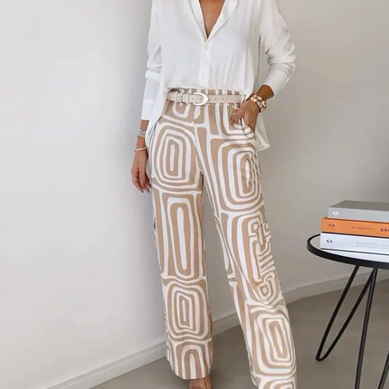 Braelyn | Geometric Palazzo Set
