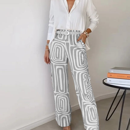 Braelyn | Geometric Palazzo Set