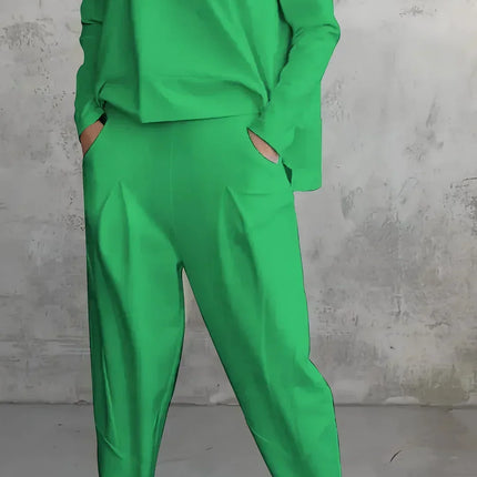 Elise | Casual round neck long sleeve two piece suit