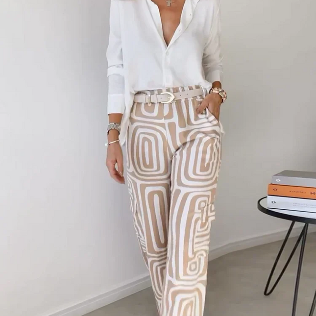 Braelyn | Geometric Palazzo Set
