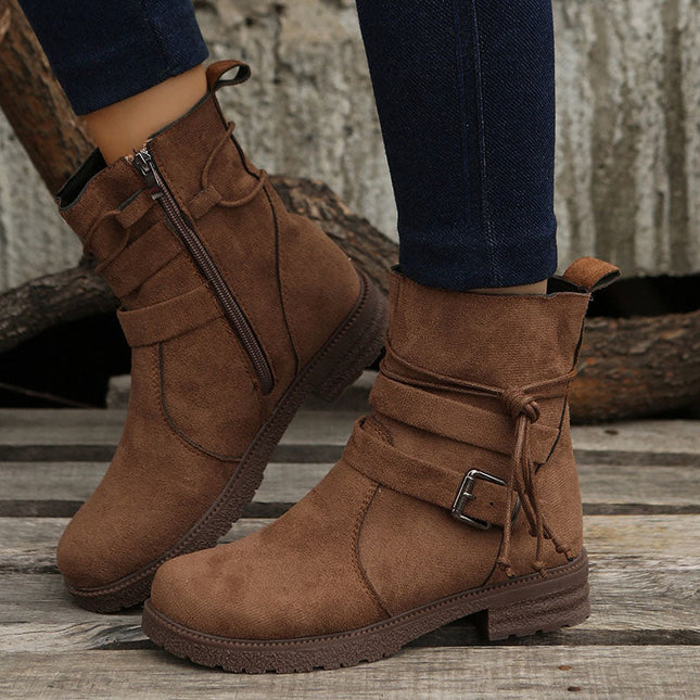 Claire | Zip-Up Sturdy Boots