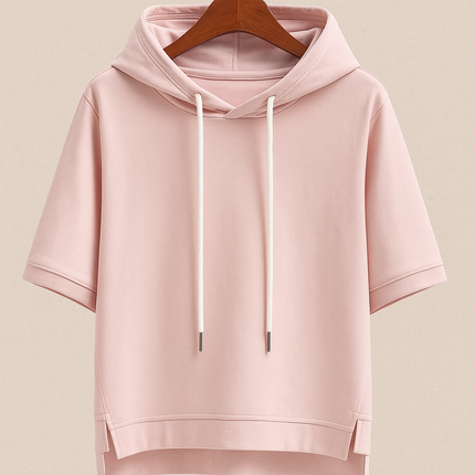 Cheryl | Short Sleeve Hooded Pullover