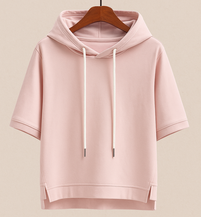 Cheryl | Short Sleeve Hooded Pullover
