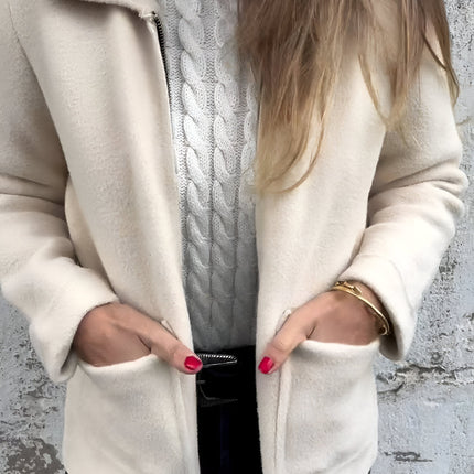 Sutton | Stylish Lapel Zipper Jacket