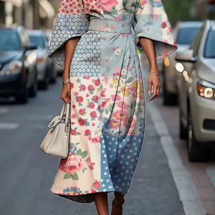 Moxlan | Elegant Floral Dress