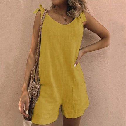Udella | Bow Strap Pocket Playsuit