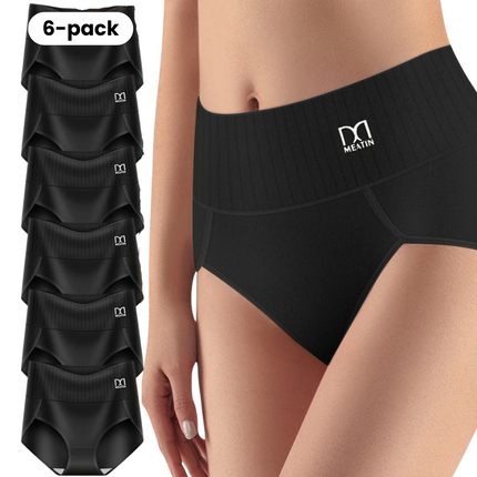Comfora™ | 6-pack ademende en comfortabele slipjes met hoge taille en buikondersteuning