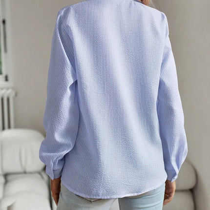 Selene | Long Sleeve Blouse with Cuff Collar Design