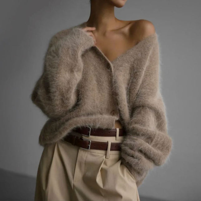 LIRIEN | Elegant Faux Fur Cardigan