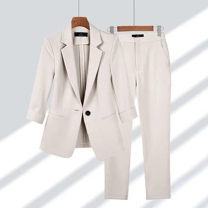 CARRIE | Elegant Two-Piece Blazer & Trouser Set