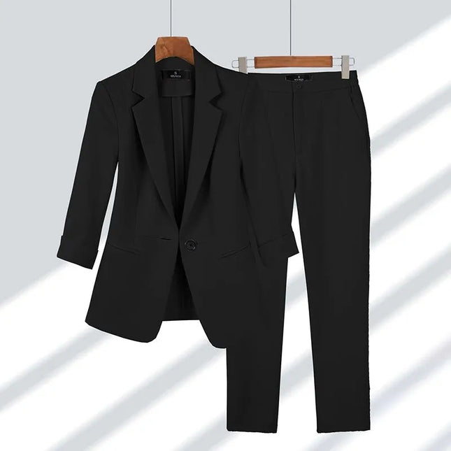 CARRIE | Elegant Two-Piece Blazer & Trouser Set