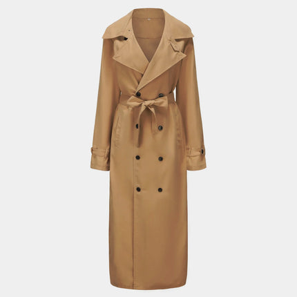 Lange heren trenchcoat met epauletten