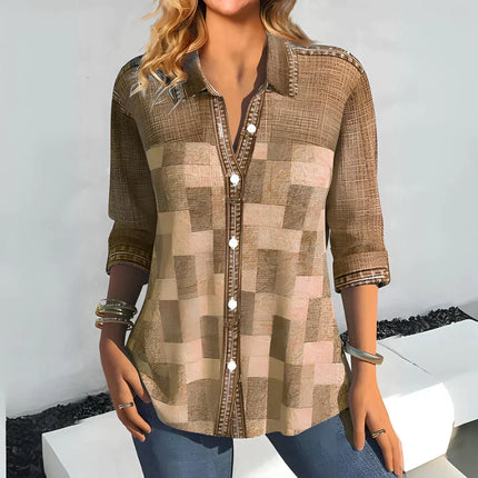 Harlow | Classic CheckeRood Blouse
