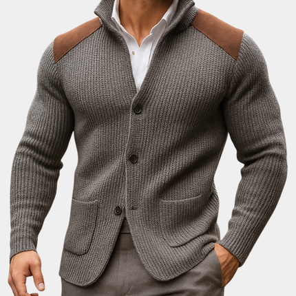 Dieter | Blazer gemaakt van gebreide stof met textuur