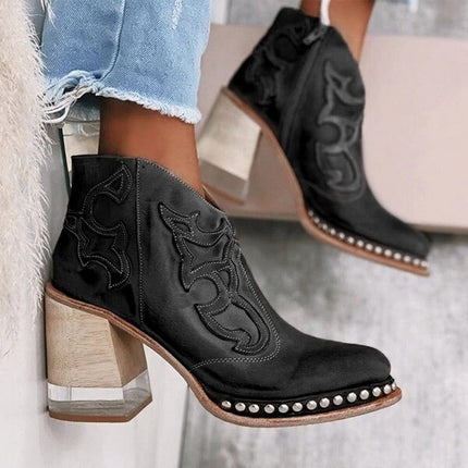 LYNORA | Sleek TextuRood Ankle Boots