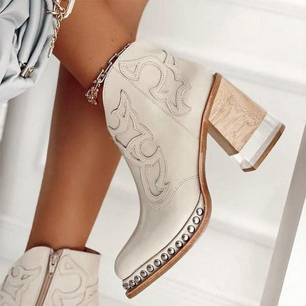 LYNORA | Sleek TextuRood Ankle Boots