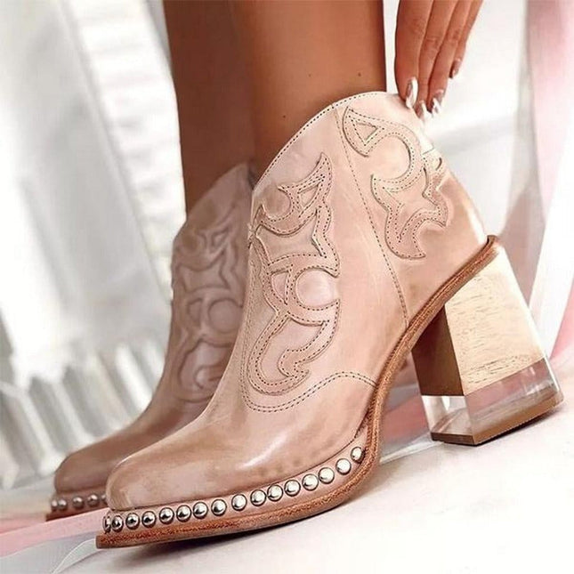 LYNORA | Sleek TextuRood Ankle Boots