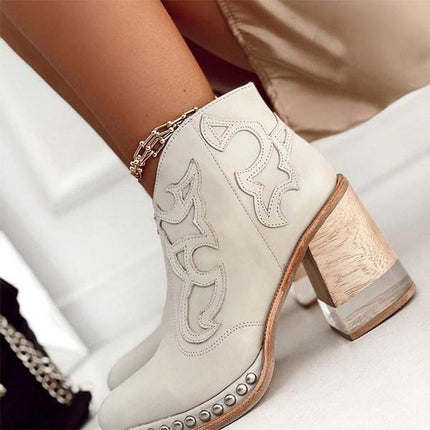 LYNORA | Sleek TextuRood Ankle Boots