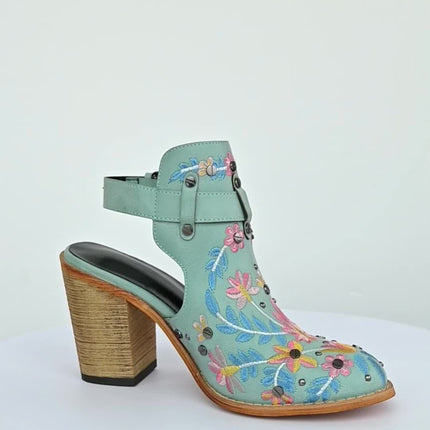 Rosine | Vintage Floral Ankle Boots