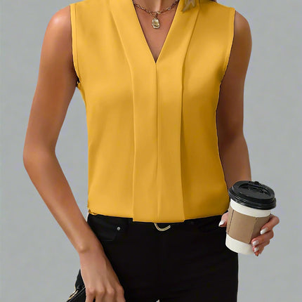 MYRA | Elegant V-Neck Sleeveless Blouse