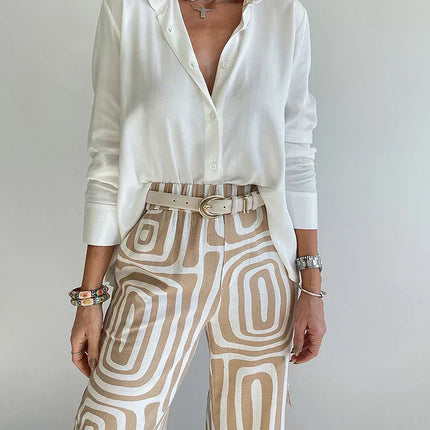 Braelyn | Geometric Palazzo Set