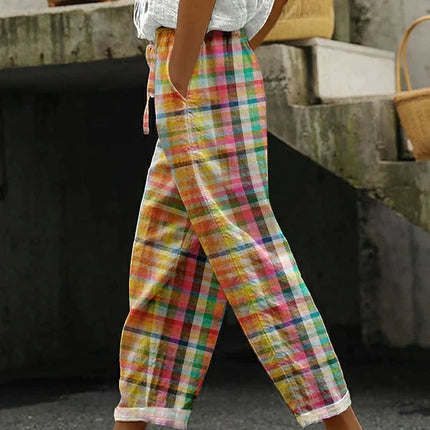 Michelle | Comfortable CheckeRood Pants