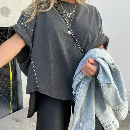 Briella | Studded OverMaatd Tee