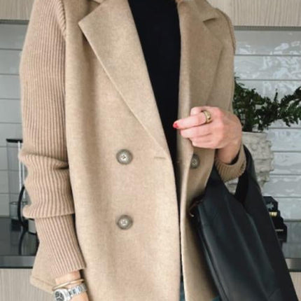Mariana | Elegant Knit-Sleeve Blazer