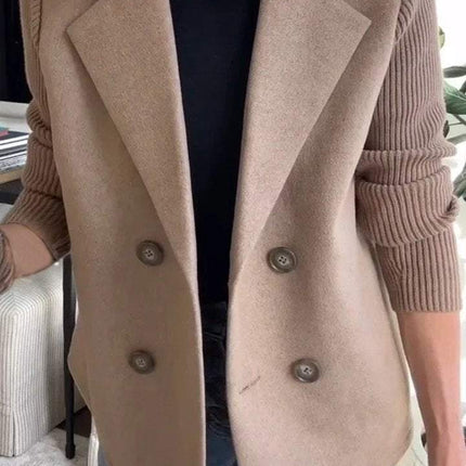 Mariana | Elegant Knit-Sleeve Blazer