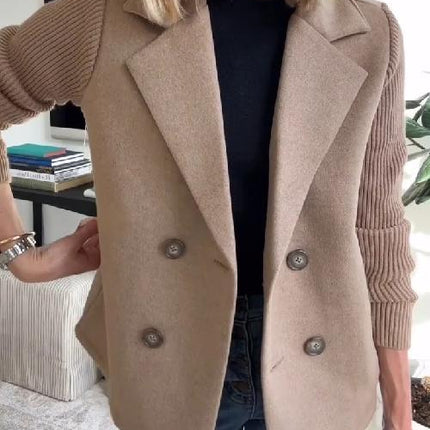 Mariana | Elegant Knit-Sleeve Blazer