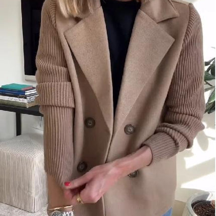 Mariana | Elegant Knit-Sleeve Blazer