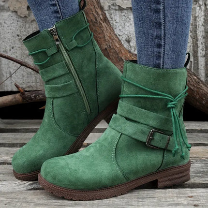 Claire | Zip-Up Sturdy Boots